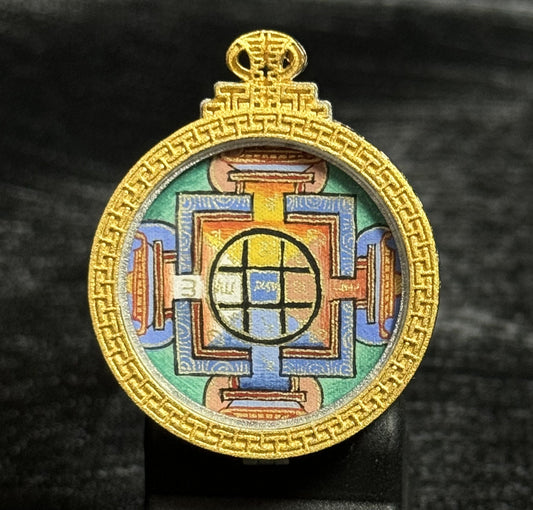 Thangkamarket-Unlock Spiritual Wisdom and Protection with the Hand-Painted Vajradhara Mandala Thangka