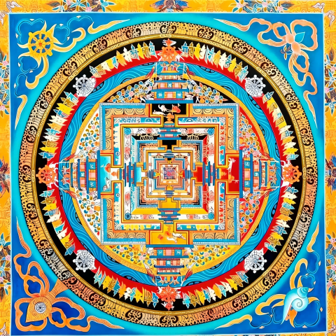 he Kalachakra Mandala, also known as the Wheel of Time Mandala, is one of the most complex and profound mandalas in Vajrayana Buddhism.