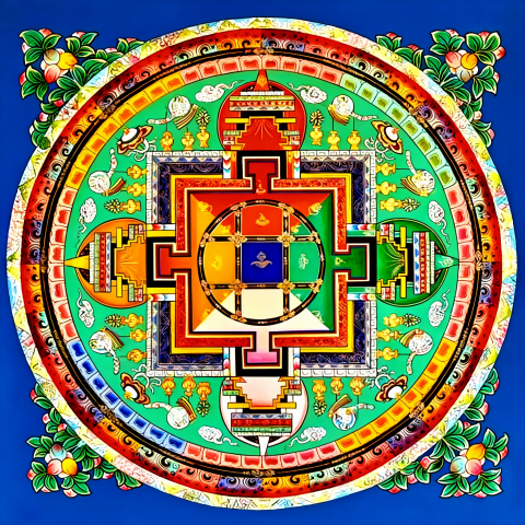 Mandalas—sacred geometry from Himalayan Buddhism used for meditation, healing, and spiritual awakening.