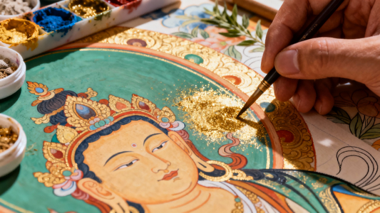 the key craftsmanship differences between Nepalese, Tibetan, and Rebgong Thangkas.