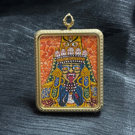 Thangkamarket Zakirlam Thangka: The Female Guardian and Wealth Goddess | Hand-Painted Nepalese Tibetan Art