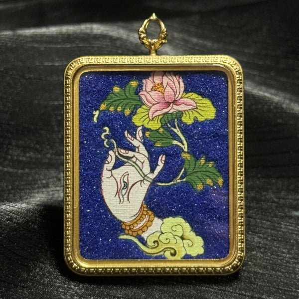 Thangkamarket White Tara Thangka - Hand of White Tara (Nepal) - Healing & Longevity Symbol